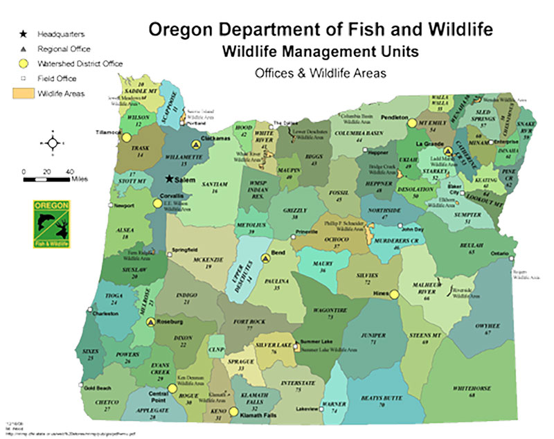 Oregon Unit Map Oregon Unit Map